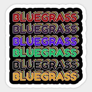 bluegrass music lover 90s designs  vintage retro gift 2024 Sticker